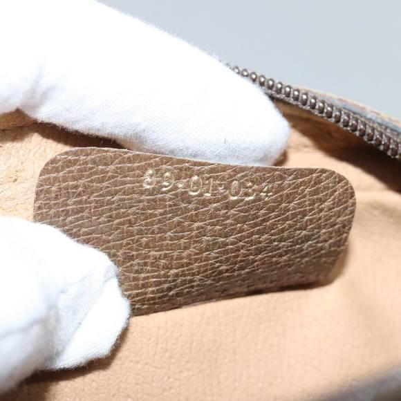 GUCCI GG Supreme Web Sherry Line Clutch Bag PVC Beige Red 89 01 034 Auth yk12747 - Picture 12 of 16